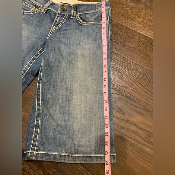 Elie Tahari Wide Leg Blue Jeans Shorts - Picture 5 of 9